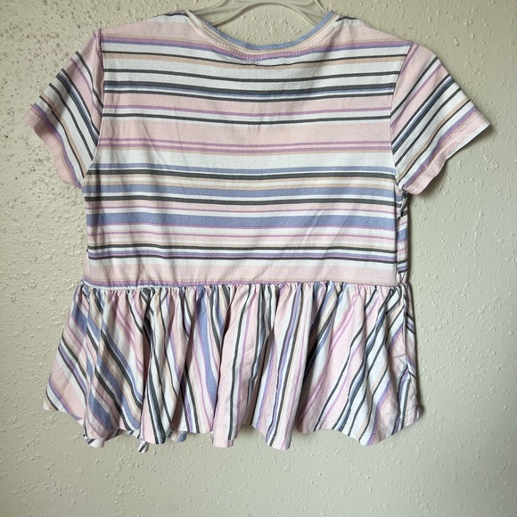 Forever 21 Striped Shirred Flounce Tee size S - Picture 5 of 5